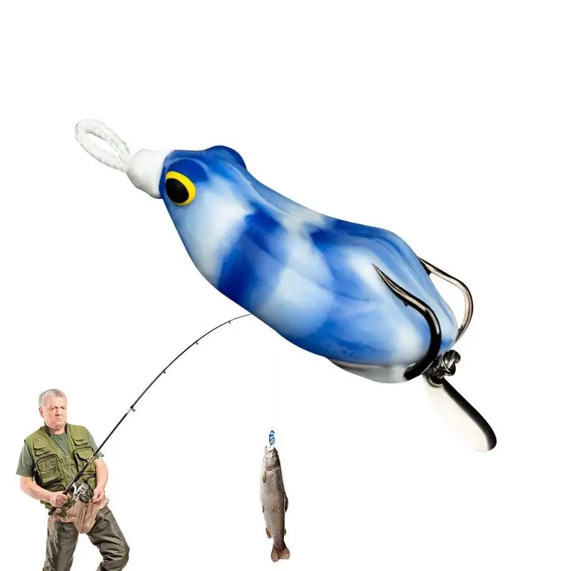 

Soft Frog Bait Frog Fishing Lures For Bass Topwater Soft Top Water Bass Fishing Lures For Freshwater Frogs Breathable Drainage