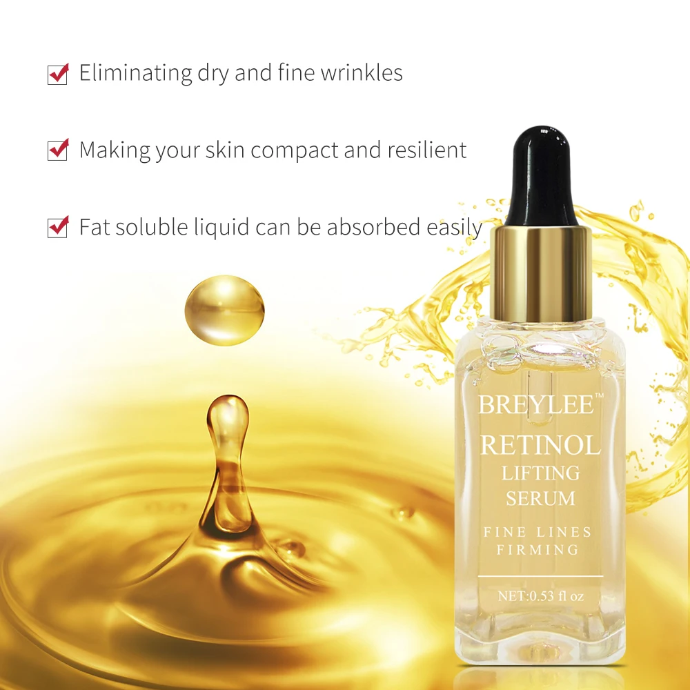 

BREYLEE Retinol Collagen Face Essence Lifting Firming Remove Wrinkle Anti Aging Repairing Fade Fine Lines Facial Serum Skin Care