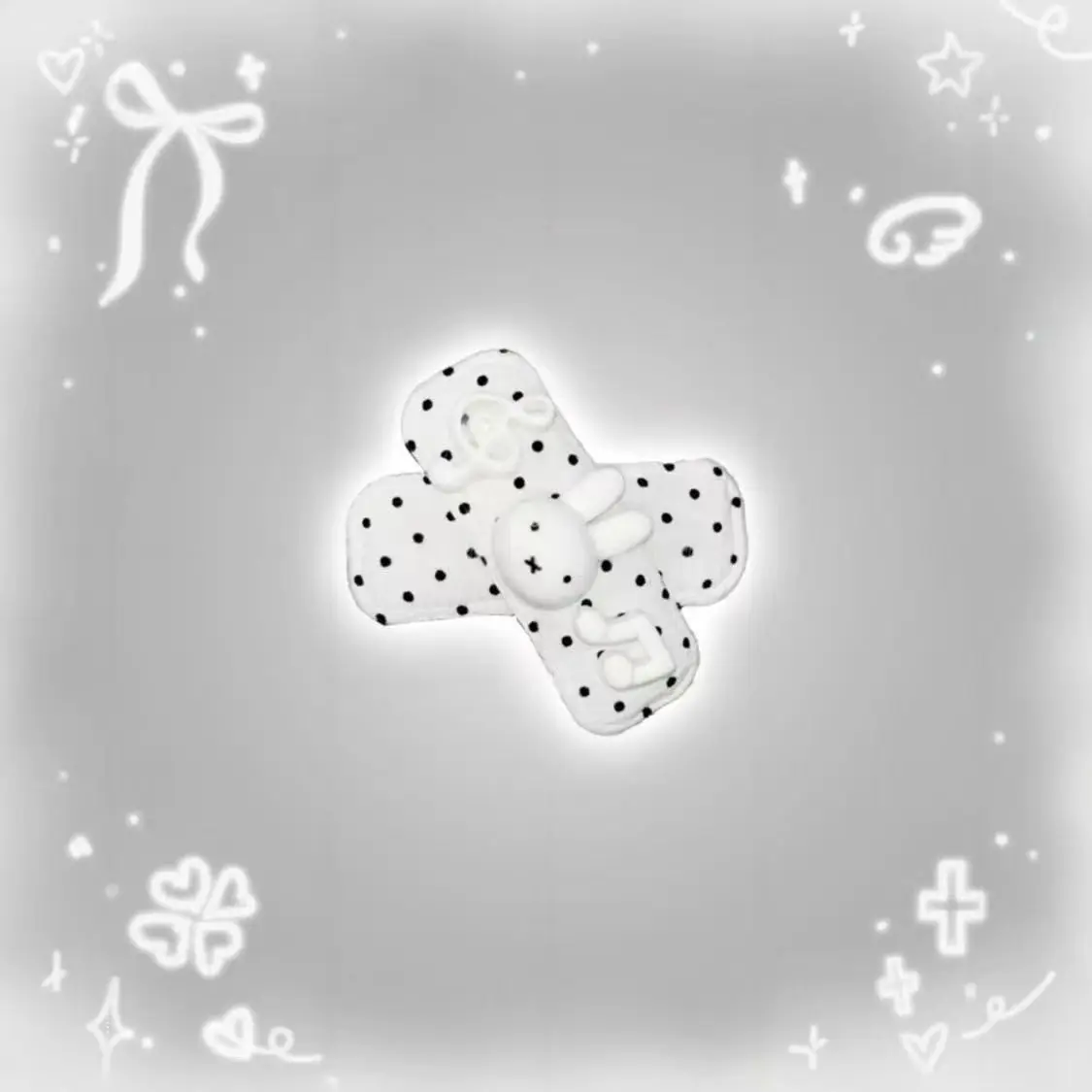Фото Новая милая заколка для волос Miffy с волнистыми точками, боковая заколка для челки, аксессуары для волос, мультяшный дизайн, подарки №3