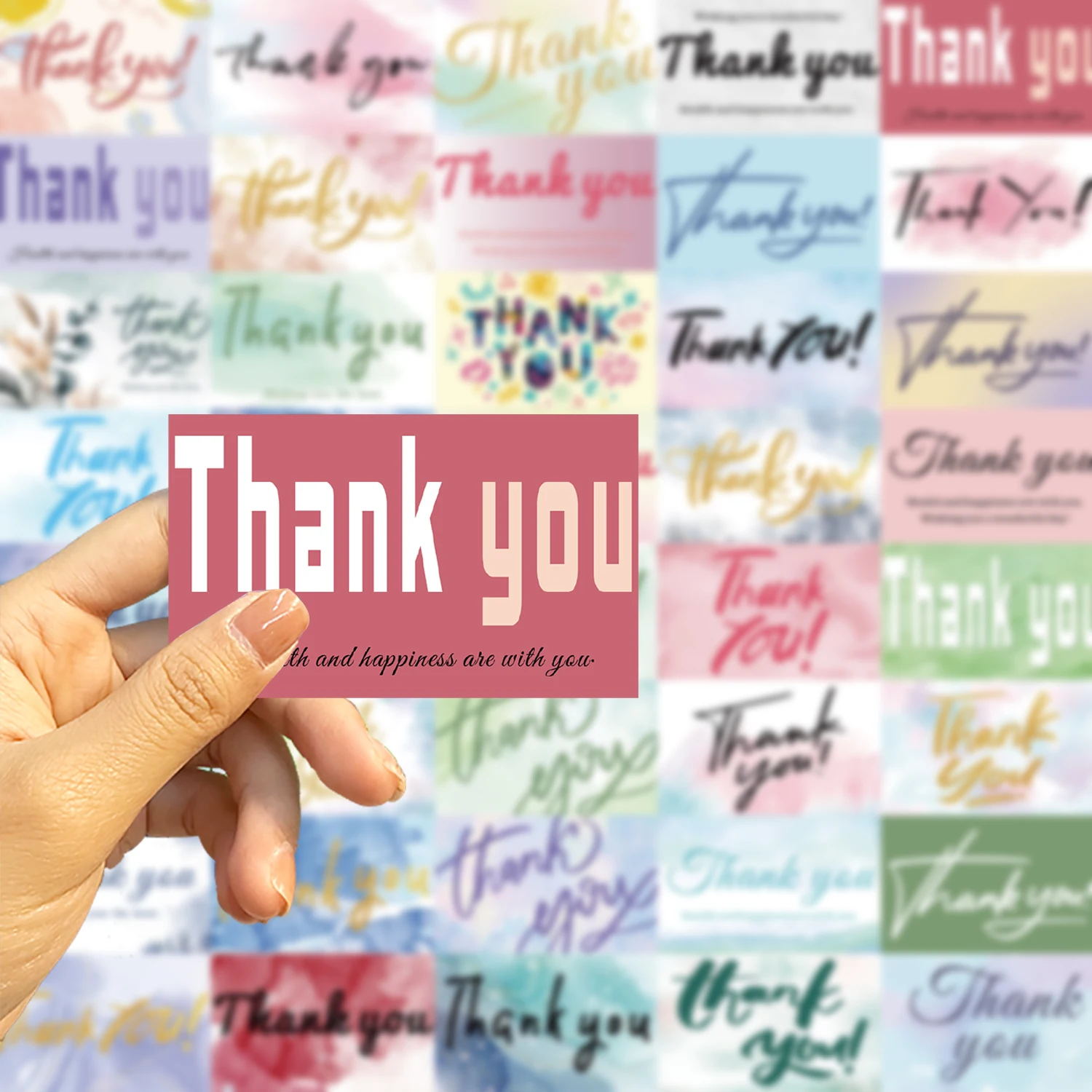 40 шт. наклейки Спасибо милые красочные этикетки для малого бизнеса или
