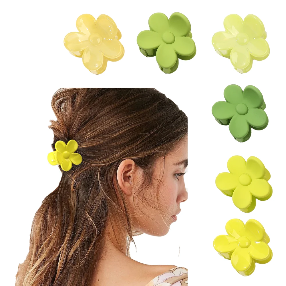 

Flower Hair Clips Claw Clips for Thin Hair Daisy Claw Clips for Hair Matte Non Slip Clips for Thick Medium Thin Short Fine Hair