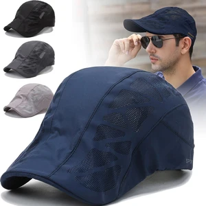 Men Quick-drying Running Cap Summer Breathable Comfortable Mesh Hat Unisex Outdoor Sports Sun Hat Fi