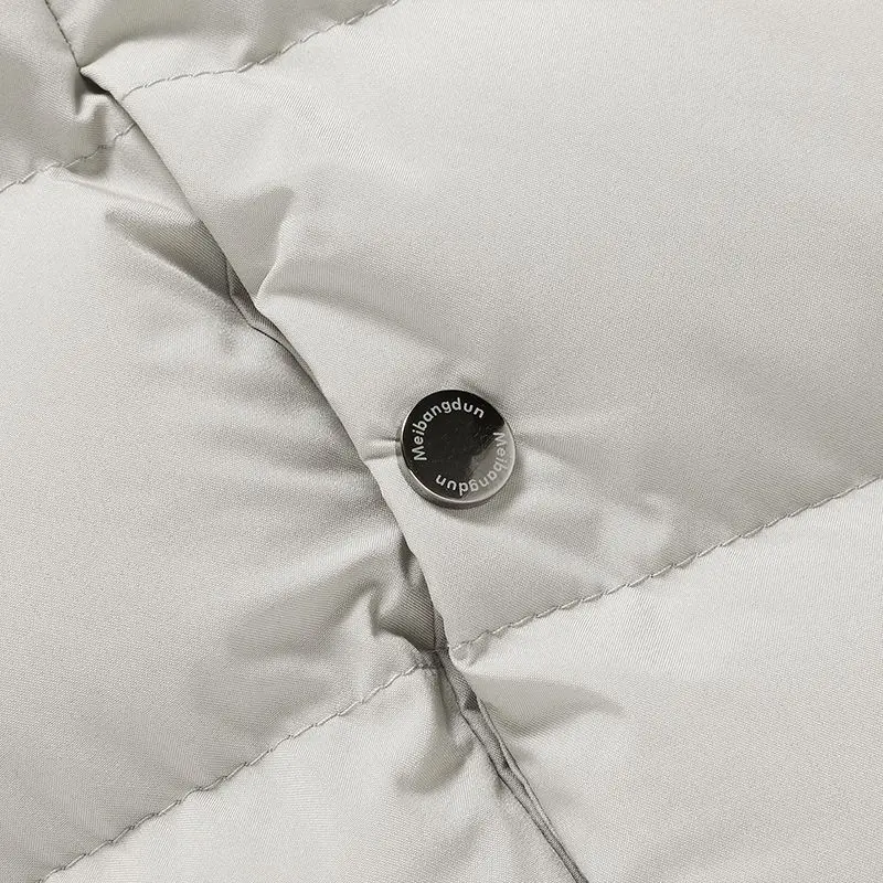 2023 Winter Men's Down Jacket Stand Collar Fashion Long Down Coat Men Thick Windproof Waterproof Warm Brand Mens Long Parkas F22