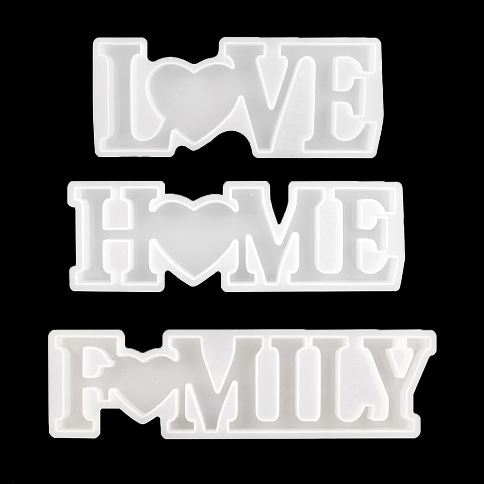 

Love Home Family Silicone Mold Letters Crystal Resin Mold Love Resin Mold For DIY Crafts Casting Mold Home Decoration Art Crafts