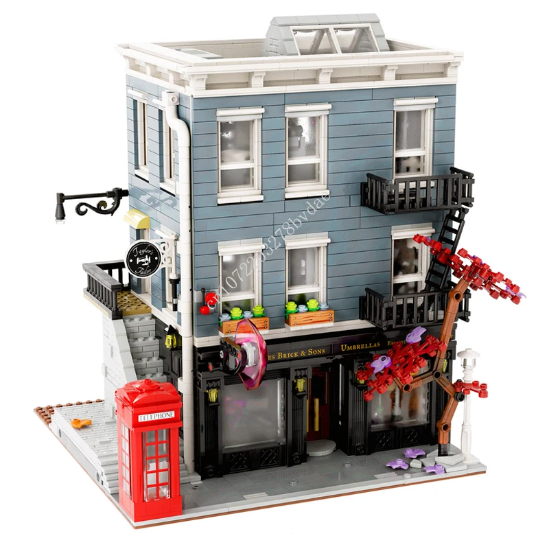 

2685PCS MOC Modular Umbrella Store Street View Model Building Blocks Technology Bricks DIY Creative Assembly Toys Holiday Gifts
