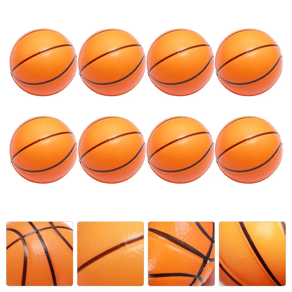 

8Pcs Foamed Basketball Stress Balls Kids Stress Balls Toys Mini Stress Balls