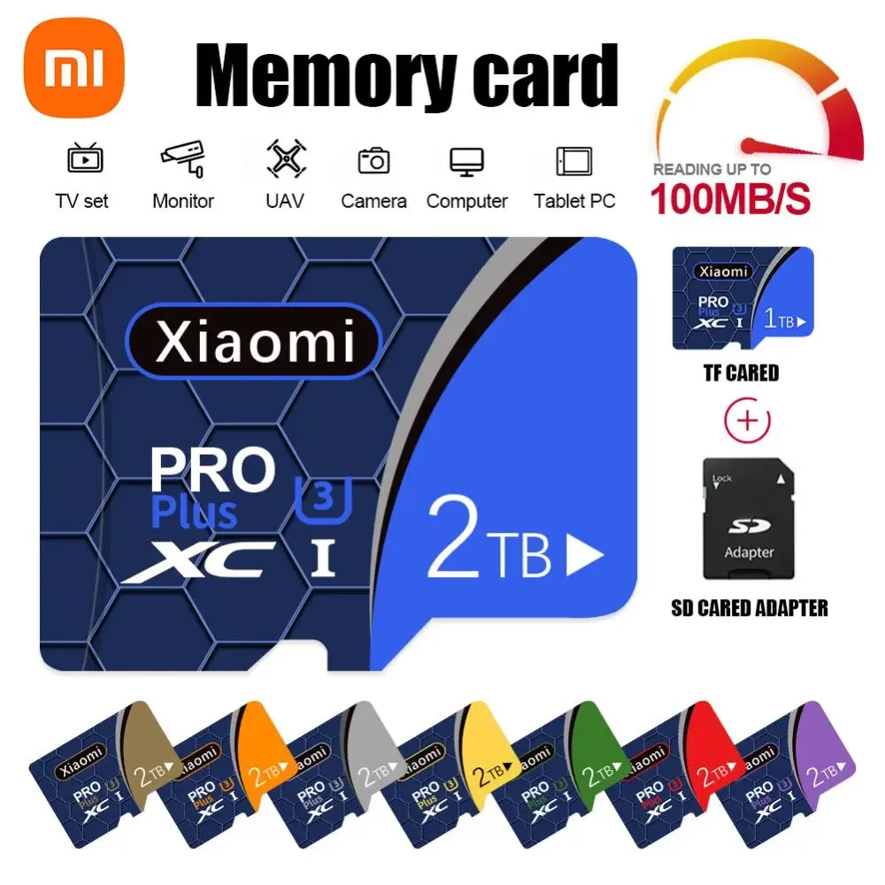

Xiaomi U3 High Speed Memory Card A1 V30 Micro TF SD Card 128GB 1TB 2TB Class 10 TF Card With Adapter For Nintendo Switch Cam PC