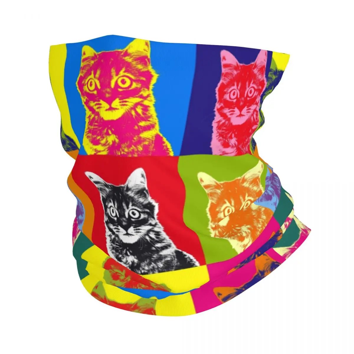 

Бандана с цветным котом и защитой от ветра, для мужчин