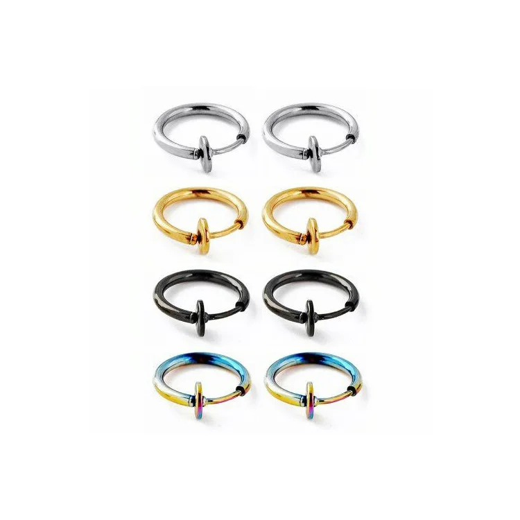 

Korean Version Without Pierced Ear Studs Female Stainless Steel Ear Buckle European and American Fashion Simple Men's Ear Clip