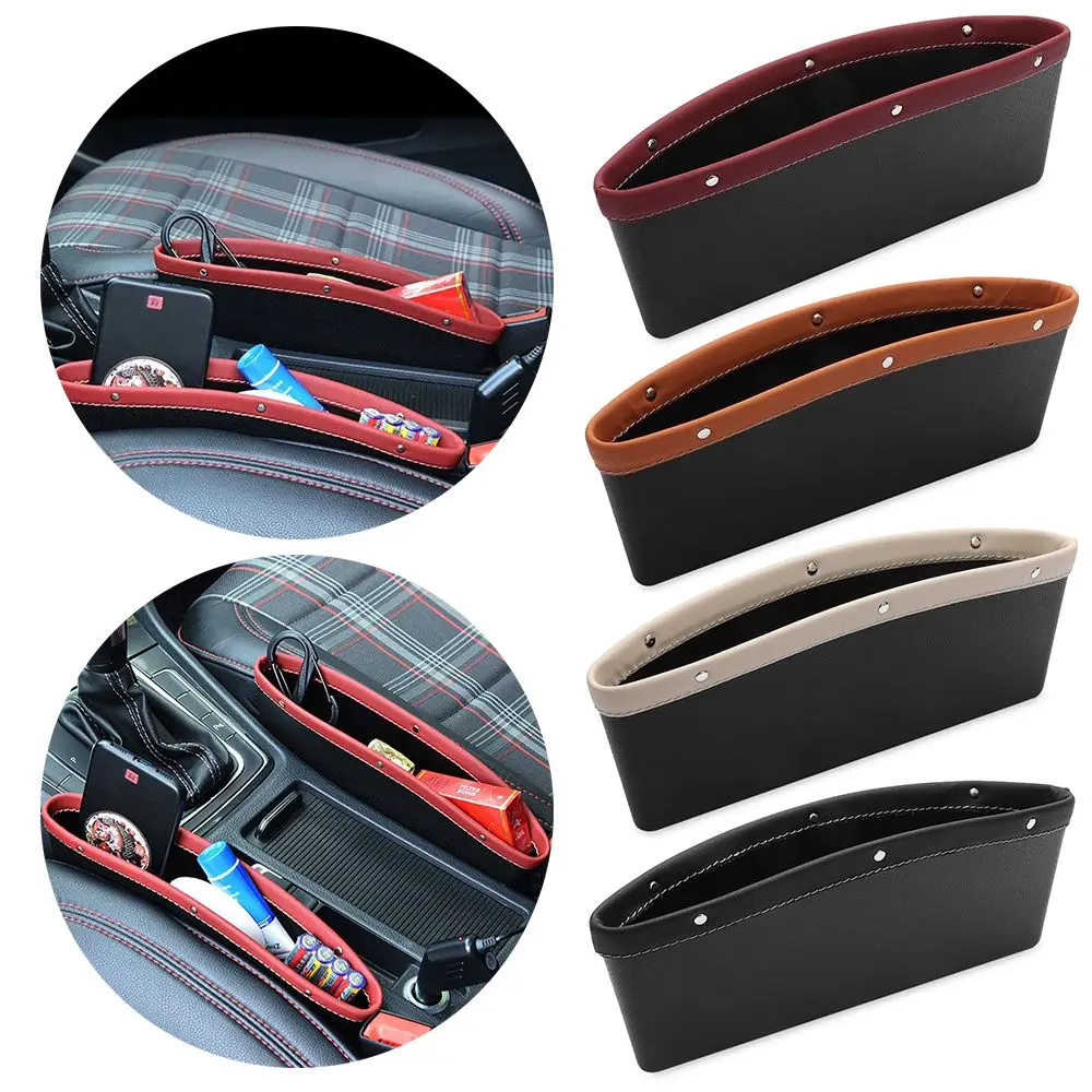 

Органайзер в салон автомобиля карман с разрезом на сиденье, высококачественный полиуретановый ящик для хранения и поддержания порядка, мно...