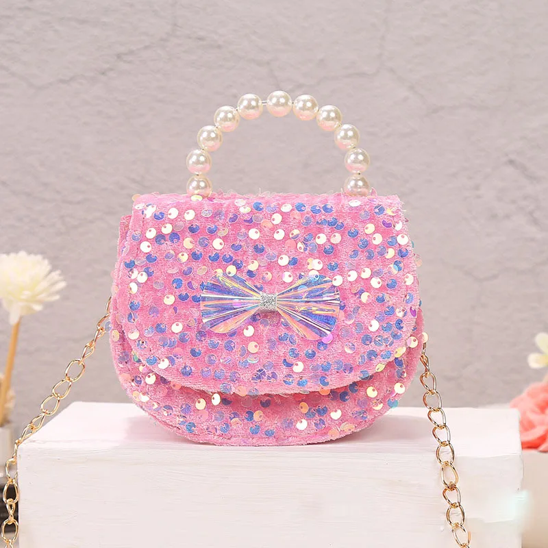 

2022 Fashion Girls Princess Bag Cute Sequins Kids Crossbody Bags for Girls Coin Purse Toddler Baby Party Hand Bag Gift