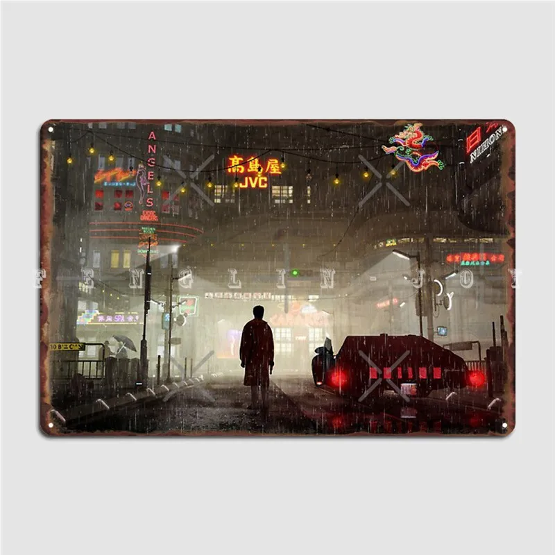 

Green Light Metal Sign Wall Mural Club Bar Funny Wall Decor Tin Sign Posters