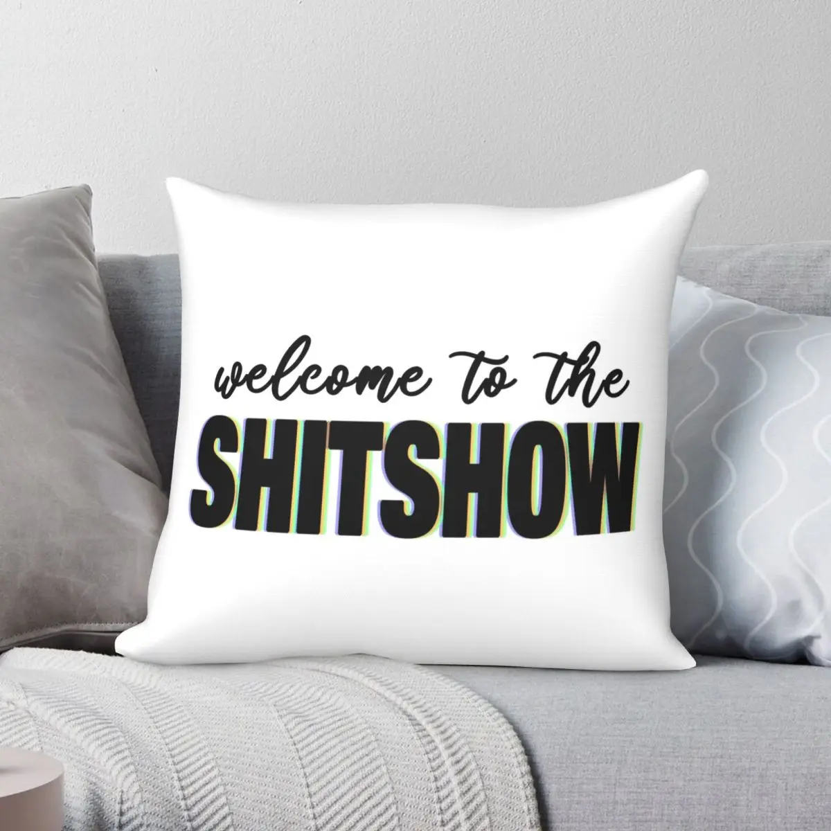 

Добро пожаловать в Shitshow наволочка для подушки из полиэстера и льна, наволочка с принтом на молнии, декоративная наволочка для подушки, наволочка для комнаты