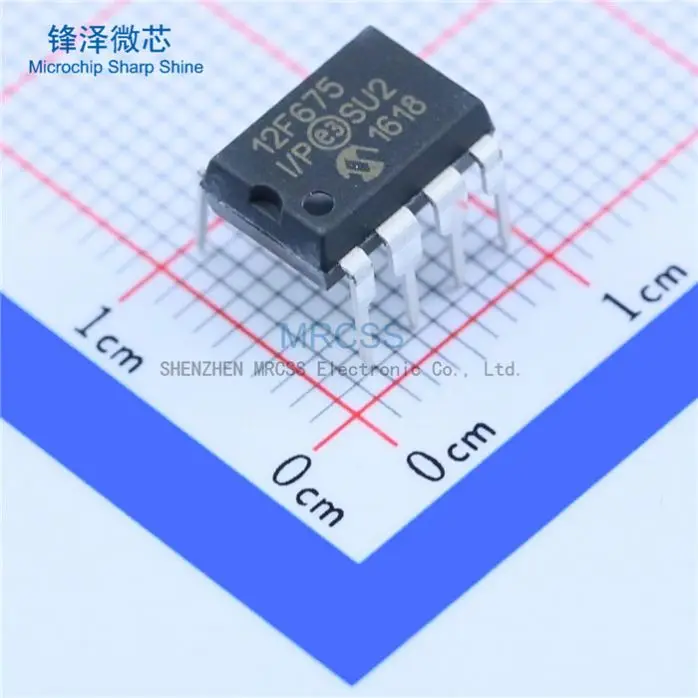 

MCU 8-битный PIC12 PIC RISC 1.75KB Flash 2,5 V/3,3 V/5V 8-контактный PDIP Tube - Rail/Tube PIC12F675-I/P