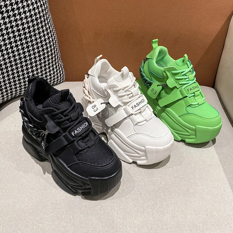

2023Autumn Platform Sneakers Women Breathable Tennis Female Vulcanized Shoes Spring Chunky Dad Shoes Woman Sports Running Shoes