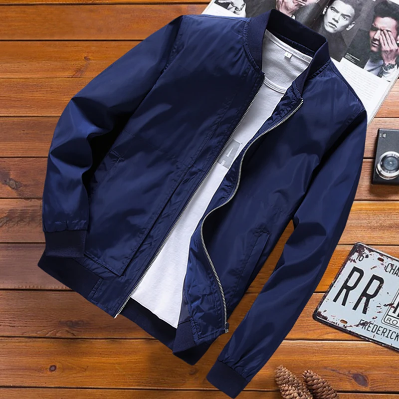 

2023HOT 2019 Fashion Spring Men's Jackets Solid Coats Male Casual Stand Collar Jacket Outerdoor Overcoat