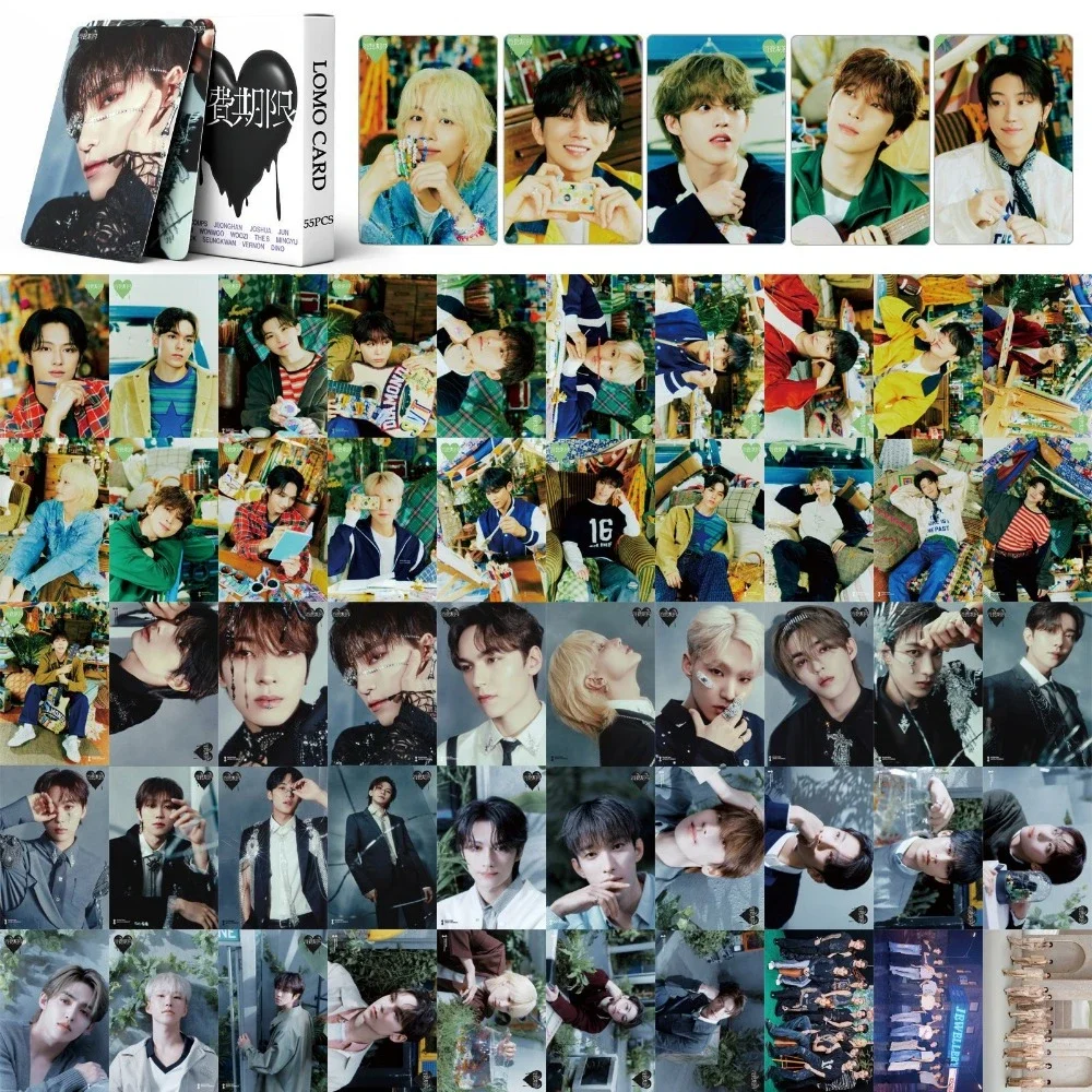 55 шт./компл. Kpop S.Coups Vernon The8 японский альбом фотокарточки Joshua Mingyu DK Hoshi модные