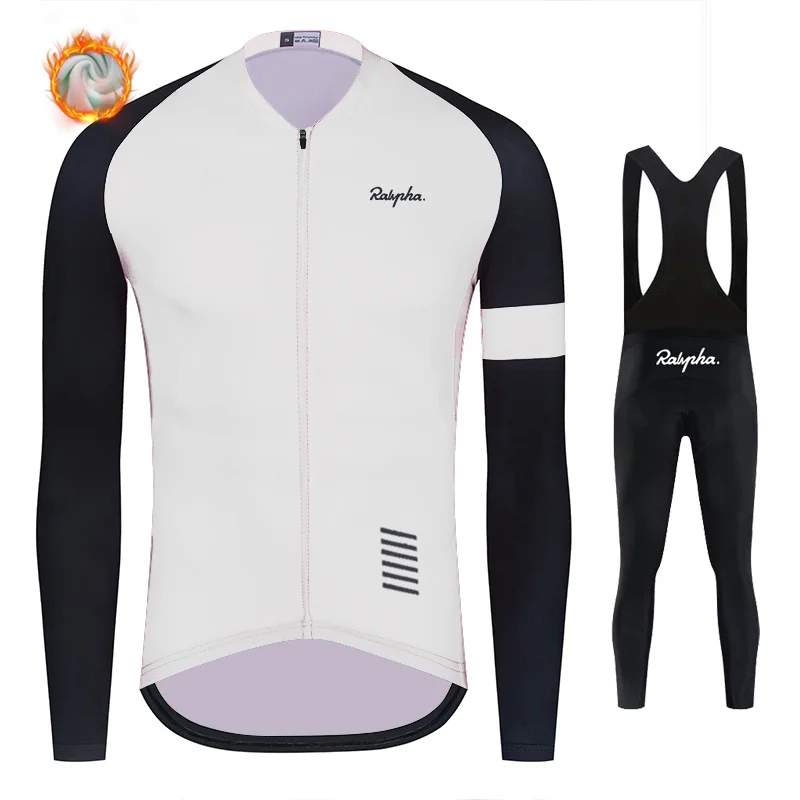 

2023 NEW Raphaful Winter Men's Long Sleeve Thermal Fleece Cycling clothing MTB Mountain Race Cycling Jersey Set Ropa Ciclismo