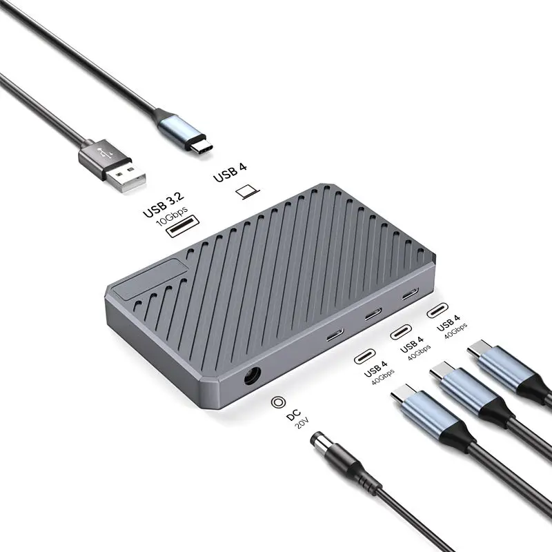 4-в-1 USB4.0-концентратор Thunderbolt 3 с ультрафункциями 40 Гбит/с быстрая скорость
