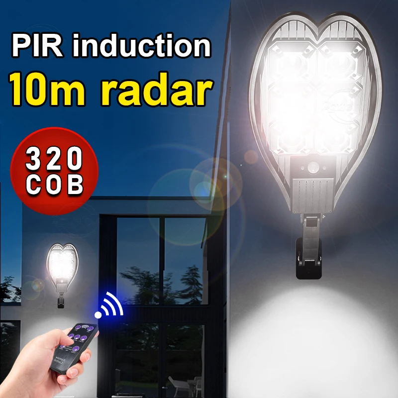 

Обновленный мощный солнечный светодиодный фонарь мощностью 8000 Вт, уличный фонарь, 320 светодиодов, наружный IP65, водонепроницаемый датчик дви...