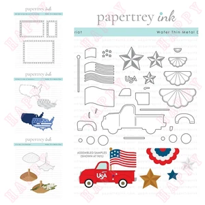 Country Hand Basket Patriot Star Frames United States of America Cuts Dies Scrapbook Diary Decoration Template Diy Mold for 2022