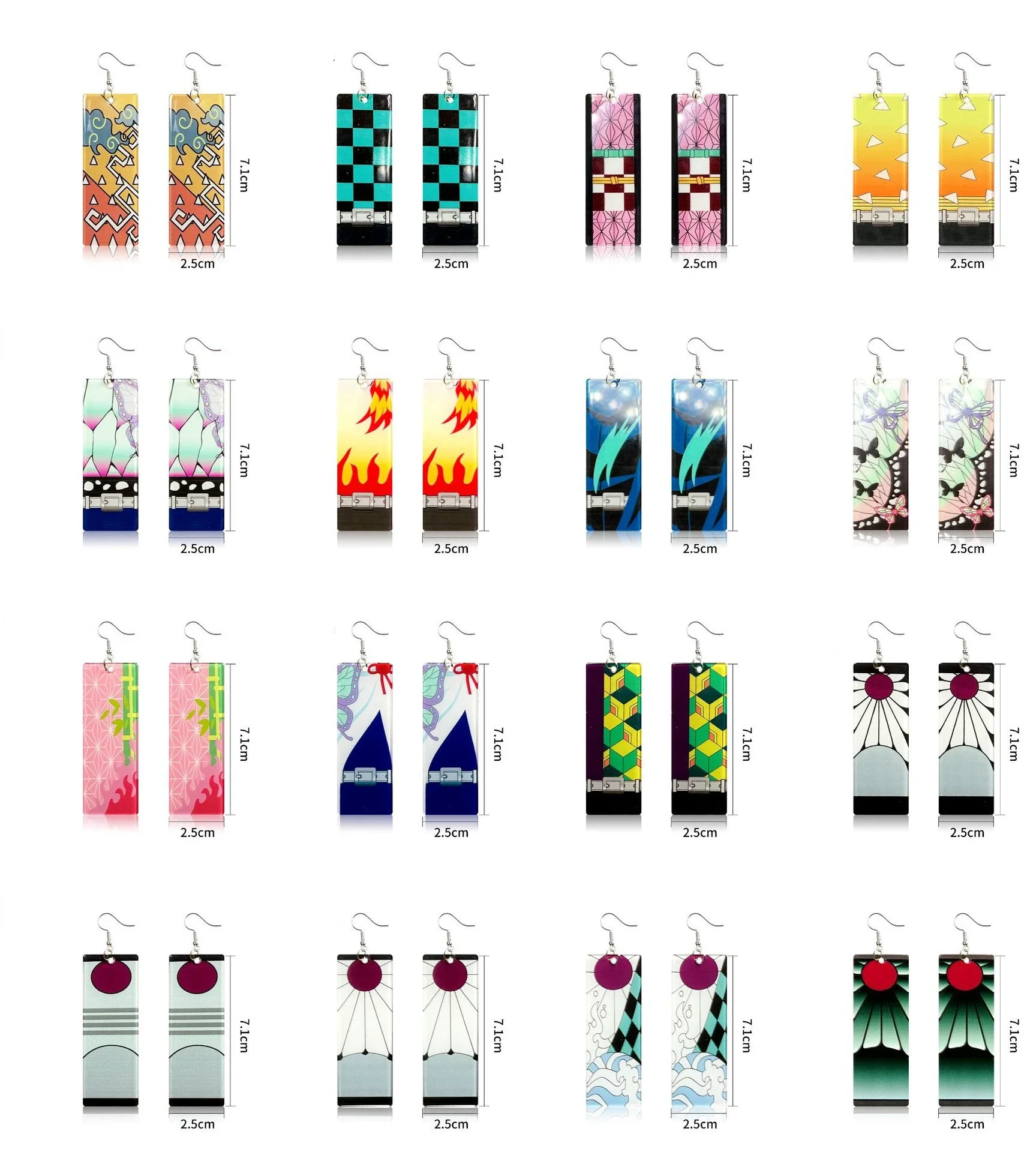 

Novelty Earring Demon Cosplay Costumes Accessories Ear Stud Kamado Tanjirou Nezuko Adult Party Ear Hook Dress Up Gift