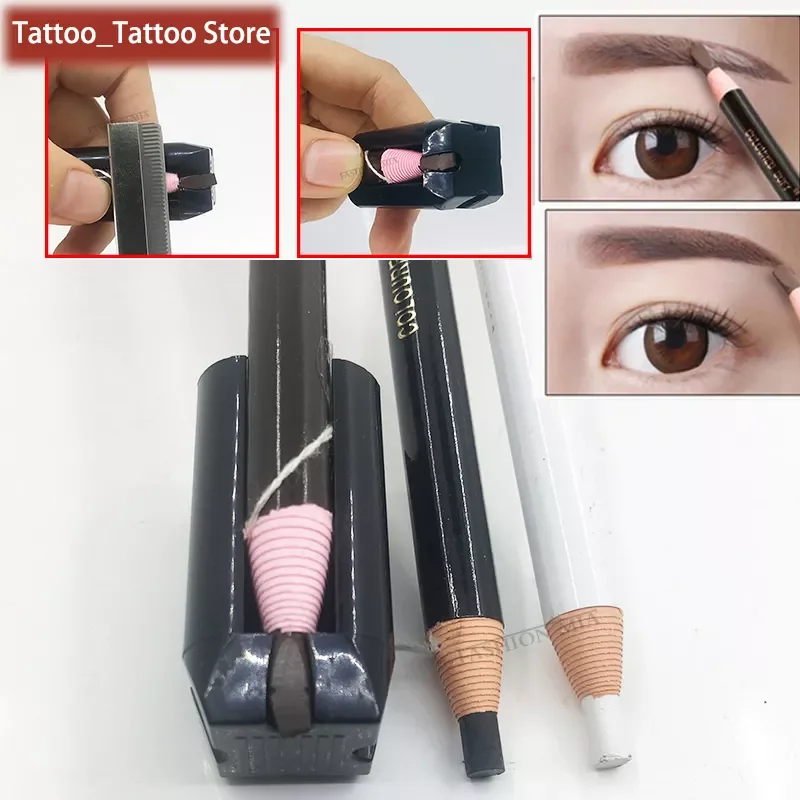 

NEW2023 4 in1 Eyebrow Pencil Sharpener Multifunctional Tools for Permanent Makeup Eyebrow Lip Liner Eyeliner Pencil Tattoo Suppl