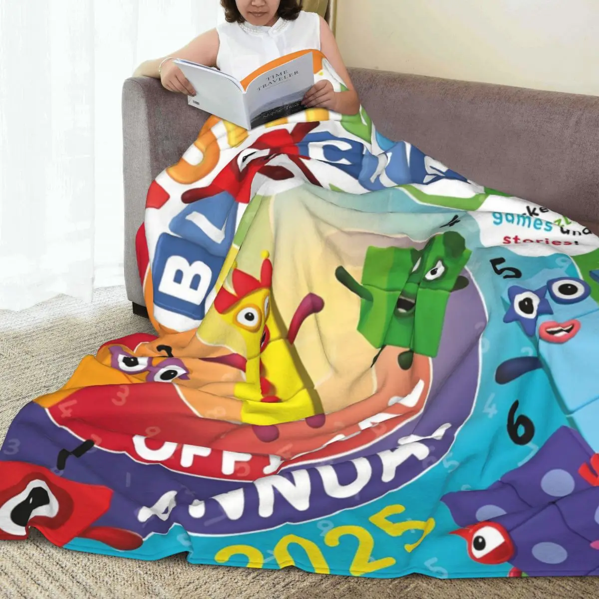 Супер теплые одеяла для путешествий и офиса N-Numberblocks-s постельное белье с героями
