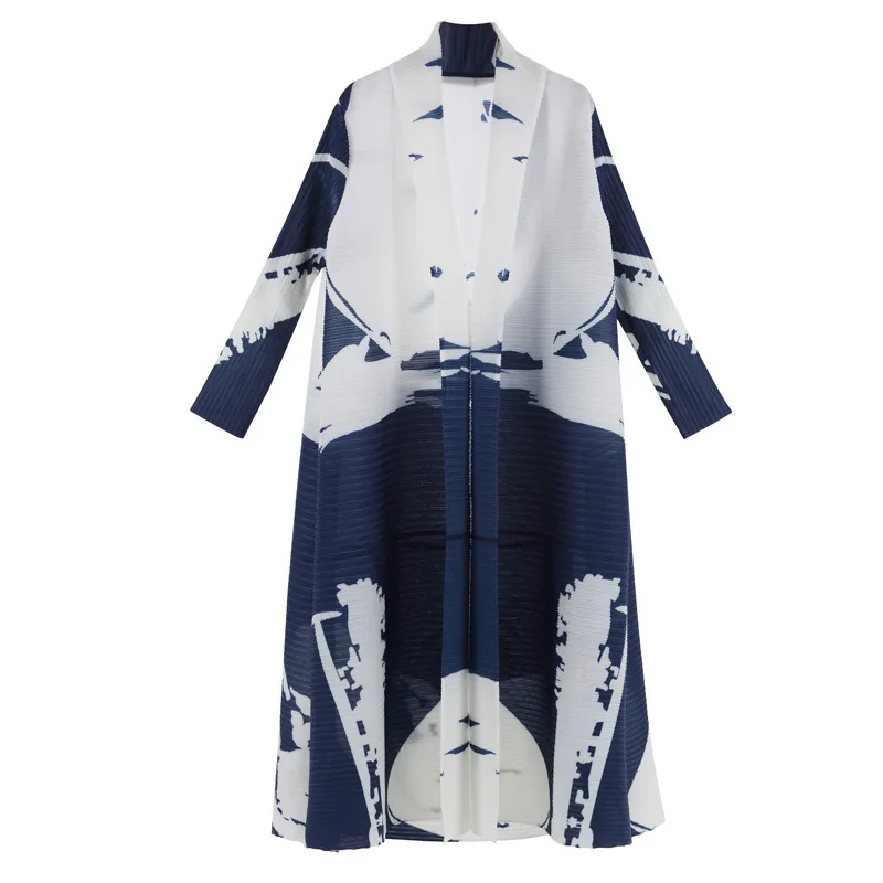 Ближневосточный халат женская ветровка с трансграничным принтом длинное пальто