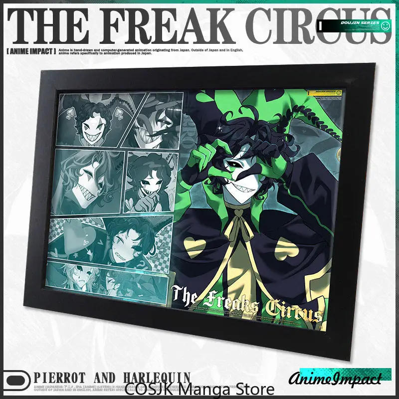 Фото Аниме-фигурка «The Freak Circus»: Пьеро-арлекин, подвижная, с фоторамкой, настольное украшение, коллекционный предмет, подарок для косплея №4
