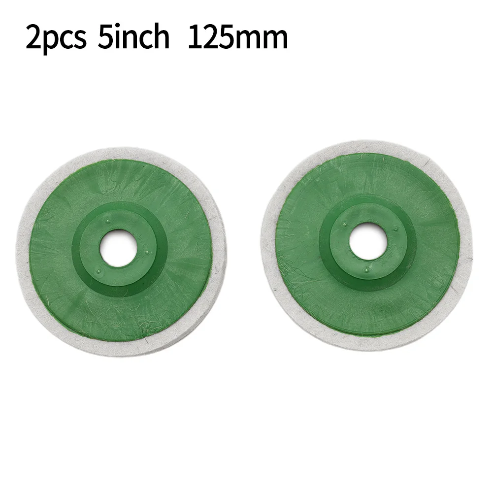 

2Pcs 125mm Wool Felt Polishing Grinding Wheel Pad Polisher Buffing-Wheels 5 Inch For Angle Grinders And Polishing Machines Tools