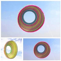 free shipping 10m large ring kite nylon ripstop rainbow kites for adults outdoor funny toys whale fun factory volant