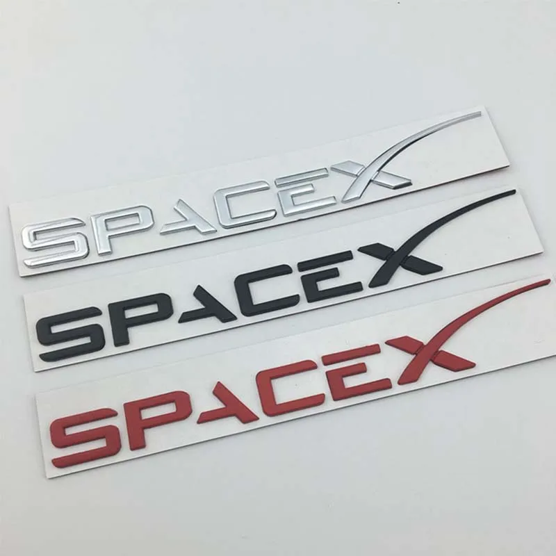 

Zinc Alloy Car Styling Trunk Stickers Emblem for Tesla SpaceX Logo Model 3 S X Roadster Letter Side Rear Badge Auto Accessories