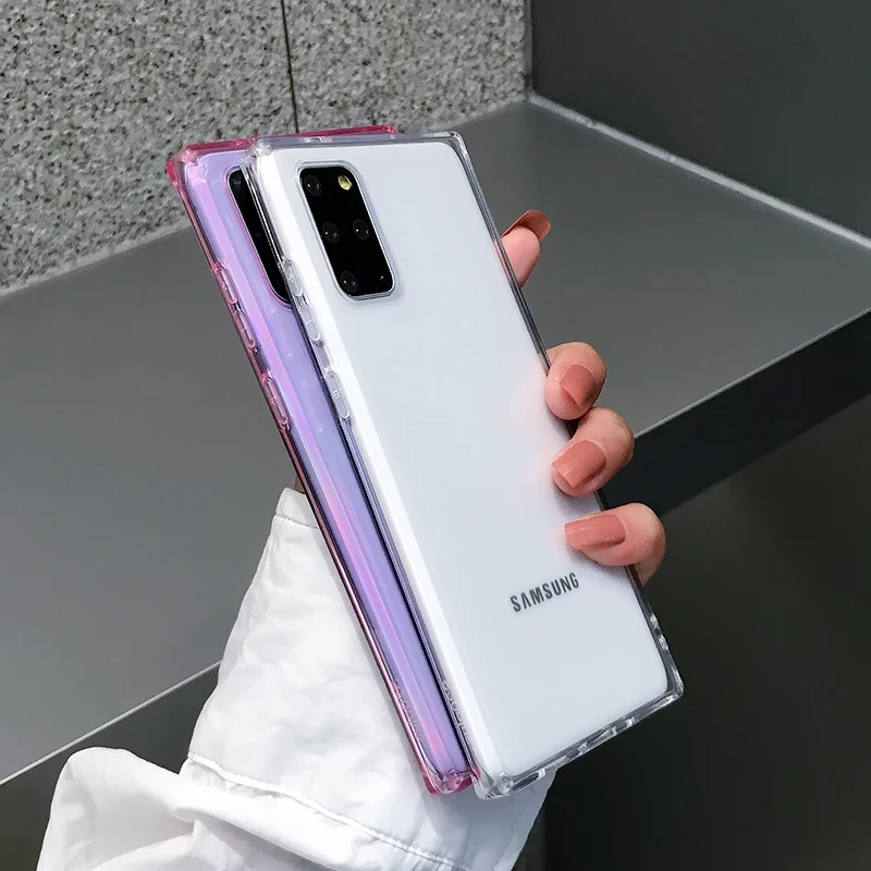 

Square Corners Cases For Samsung Galaxy S9 S10 Plus S10e S20 Ultra S21 FE A50 A50S A30S A70 A51 A71 A52 A72 S22 Slim Airbag