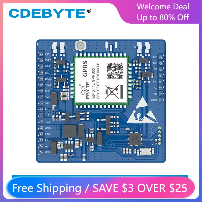 

Беспроводной приемопередатчик GPRS IPEX Quad Band, порты TCP, UDP Protocal AT Command RF, модуль
