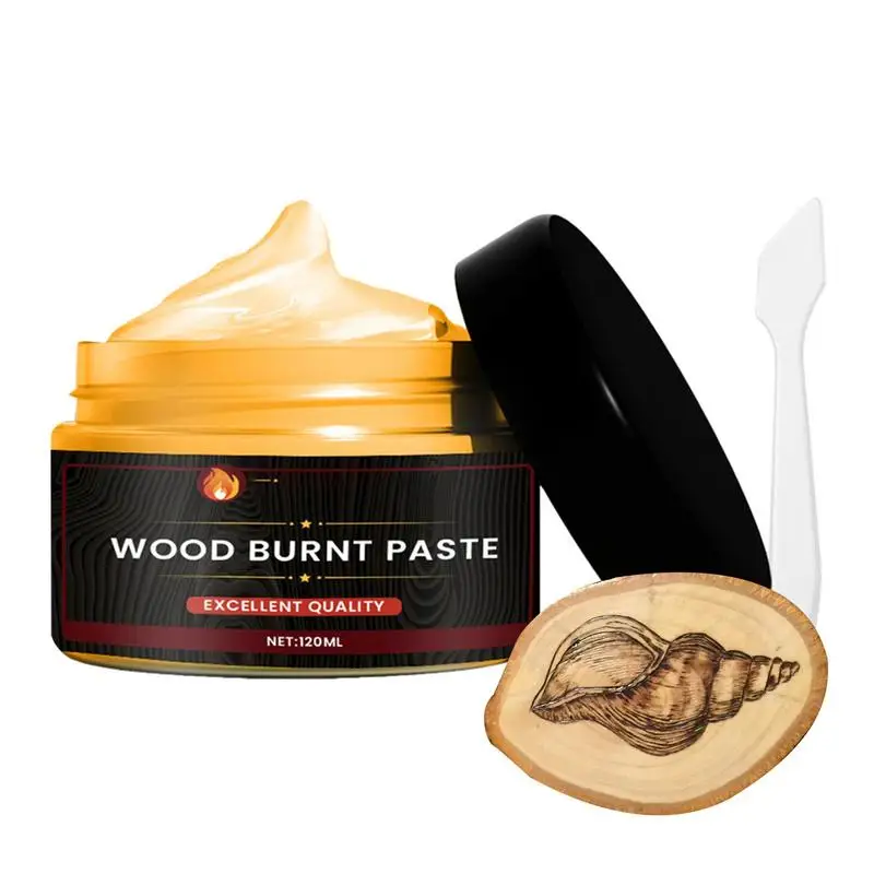 Wood Burning Gel Burn Paste Easy To Apply Combustion Gel Multifunctional DIY Pyrography Accessory For Wood Working Art And Craft