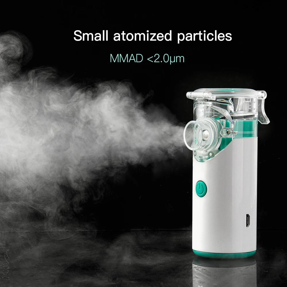 

Portable Nebulizer Child Adult Medical Steaming Inhaler 8ml Mini Ultrasonic Mesh Atomizer Silent USB Recharge Humidifier