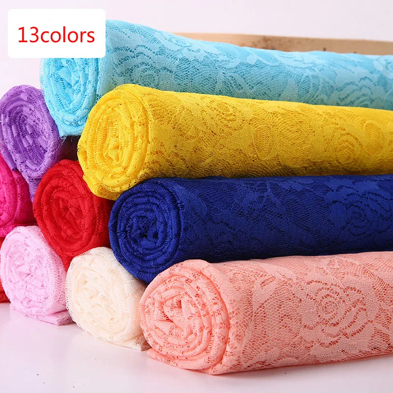 

Rose Tulle Lace Fabric DIY Clothes Guipure Patchwork Fabric For Wedding Stage Curtain Mosquito Net Fabric by half meter 50x150cm