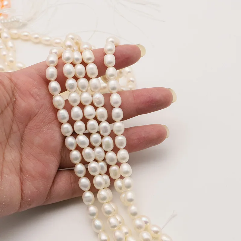 Бусины из натурального пресноводного жемчуга 6-7 мм