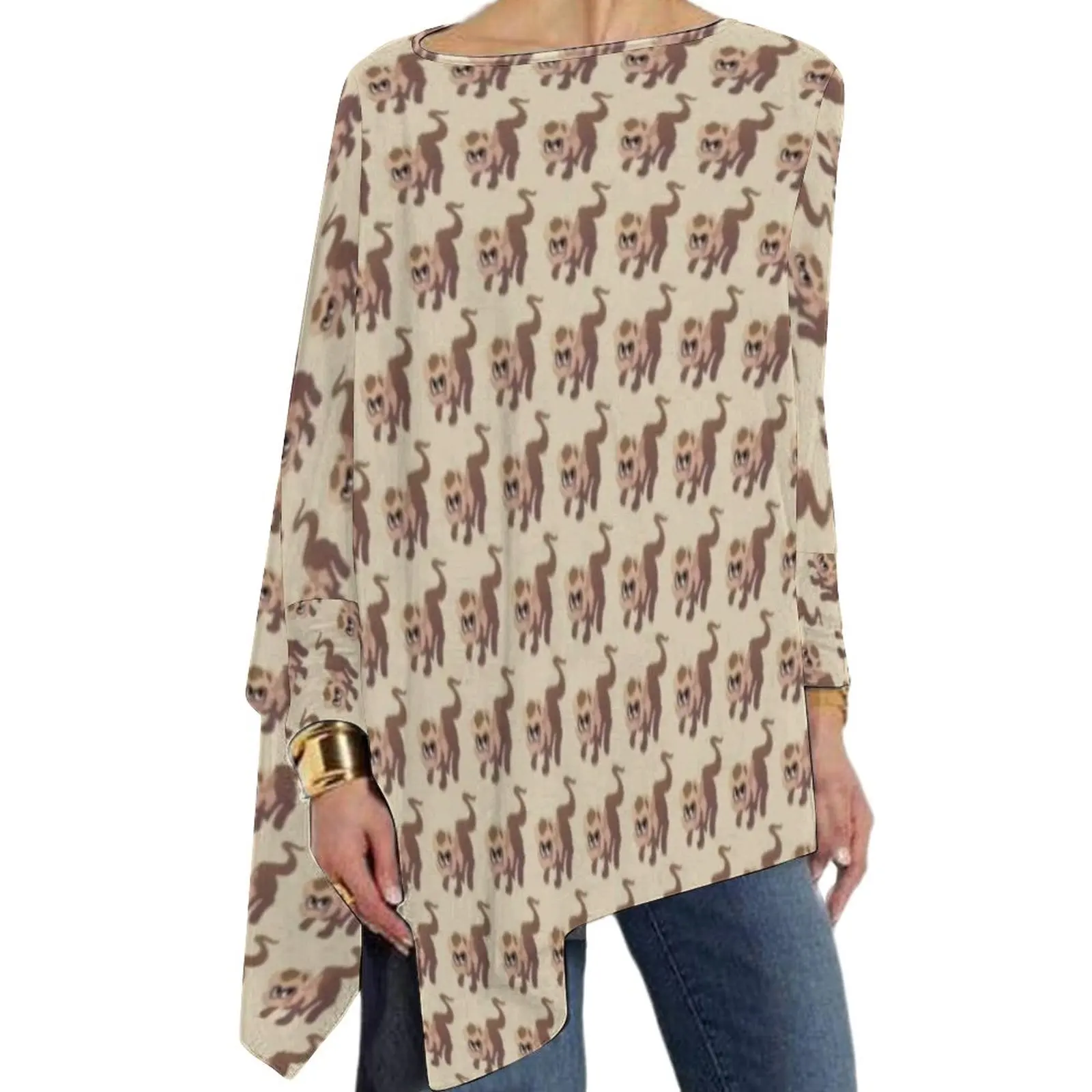 

Ferret Dookside T Shirt Cute Animal Print Pretty Long Sleeve T Shirts Casual Loose Oversized Tees Custom Tops Birthday Gift