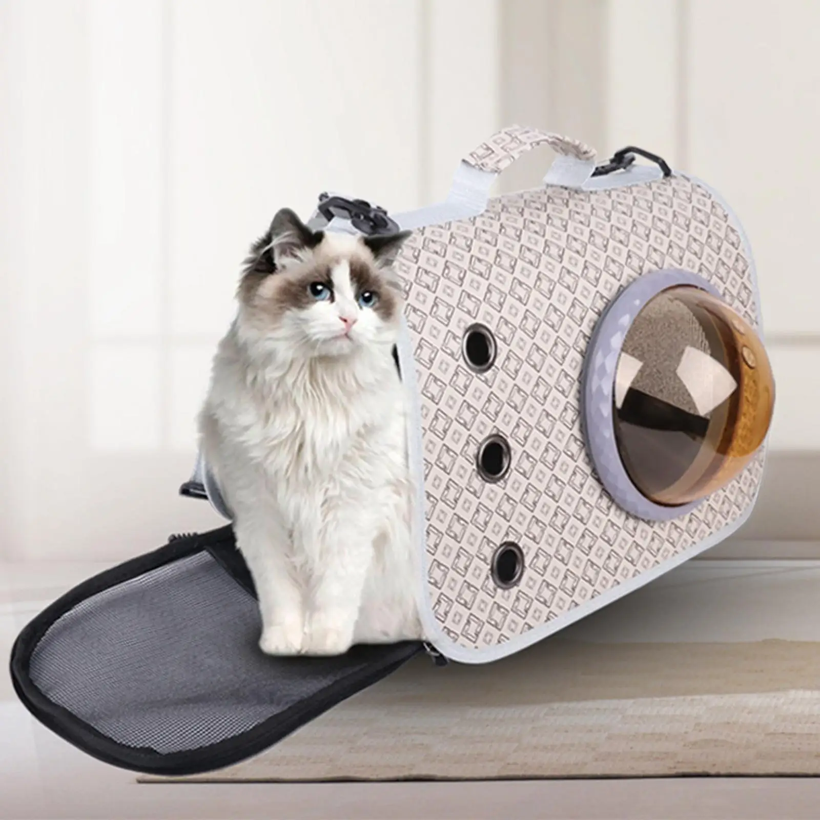 

Foldable Pets Carrier Bag Breathable Dogs Carriers Shoulder Bag Oxford Cloth Detachable Soft Sided Carriers for Medium Cats Dogs