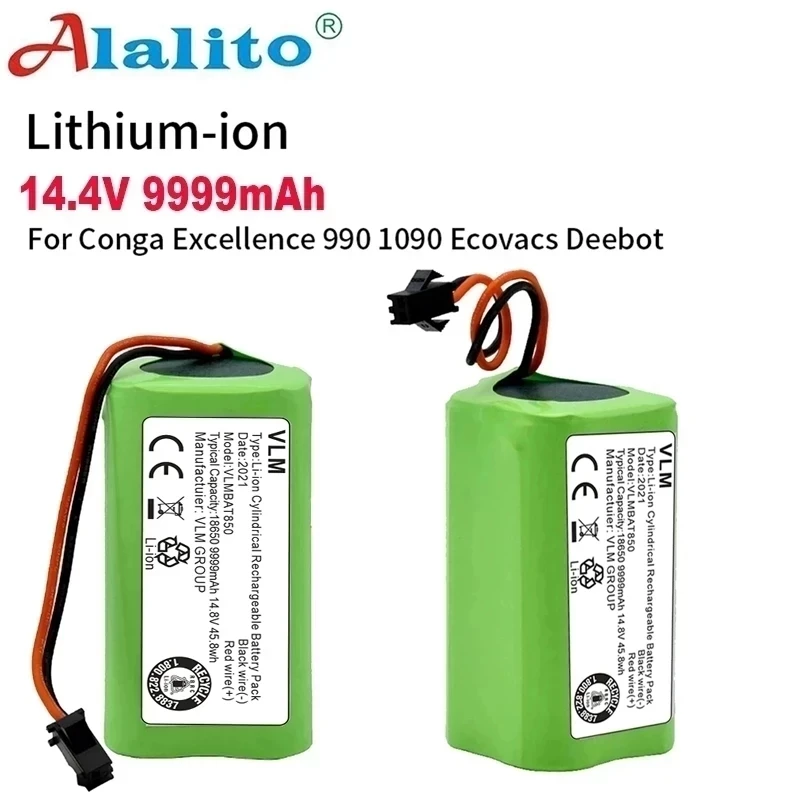 

100% новый литий-ионный аккумулятор 14,4 в 9999 мАч для Conga Excellence 990 Ecovacs Deebot N79 N79S DN622, Eufy Robovac 11 11 11S 12 15C 15S 35C