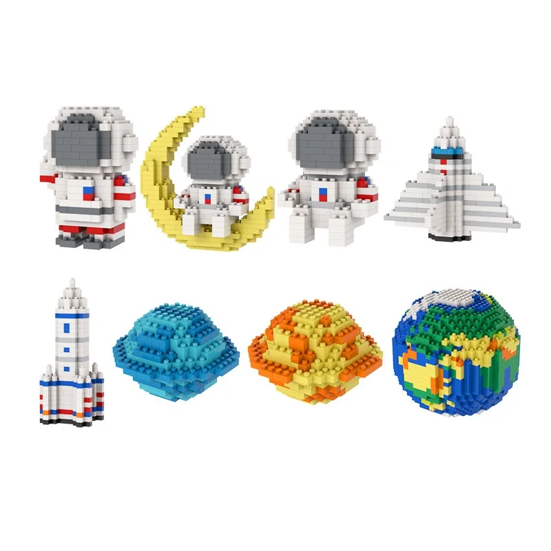 

Mini Micro Rocket Building Blocks Space Moon Satellite Astronaut Diamond Bricks Constructor Toys for Children Gifts