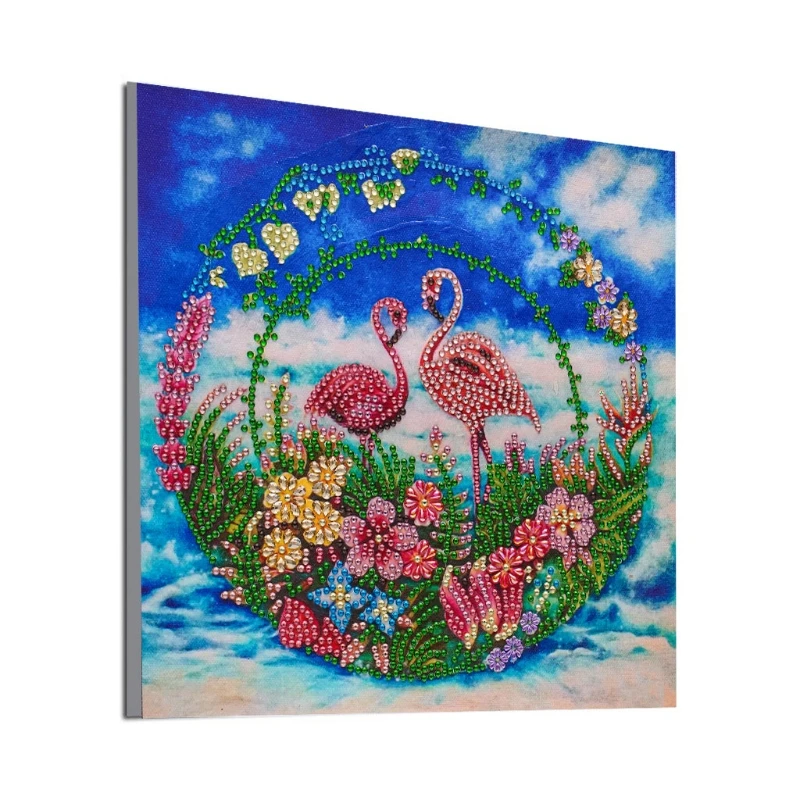 5D Flamingos Diamond Art Painting Special Shaped Crystal Resin Gem Art Crafts for Coffee Shop Hotel Home Wall Decoration 87HA images - 6