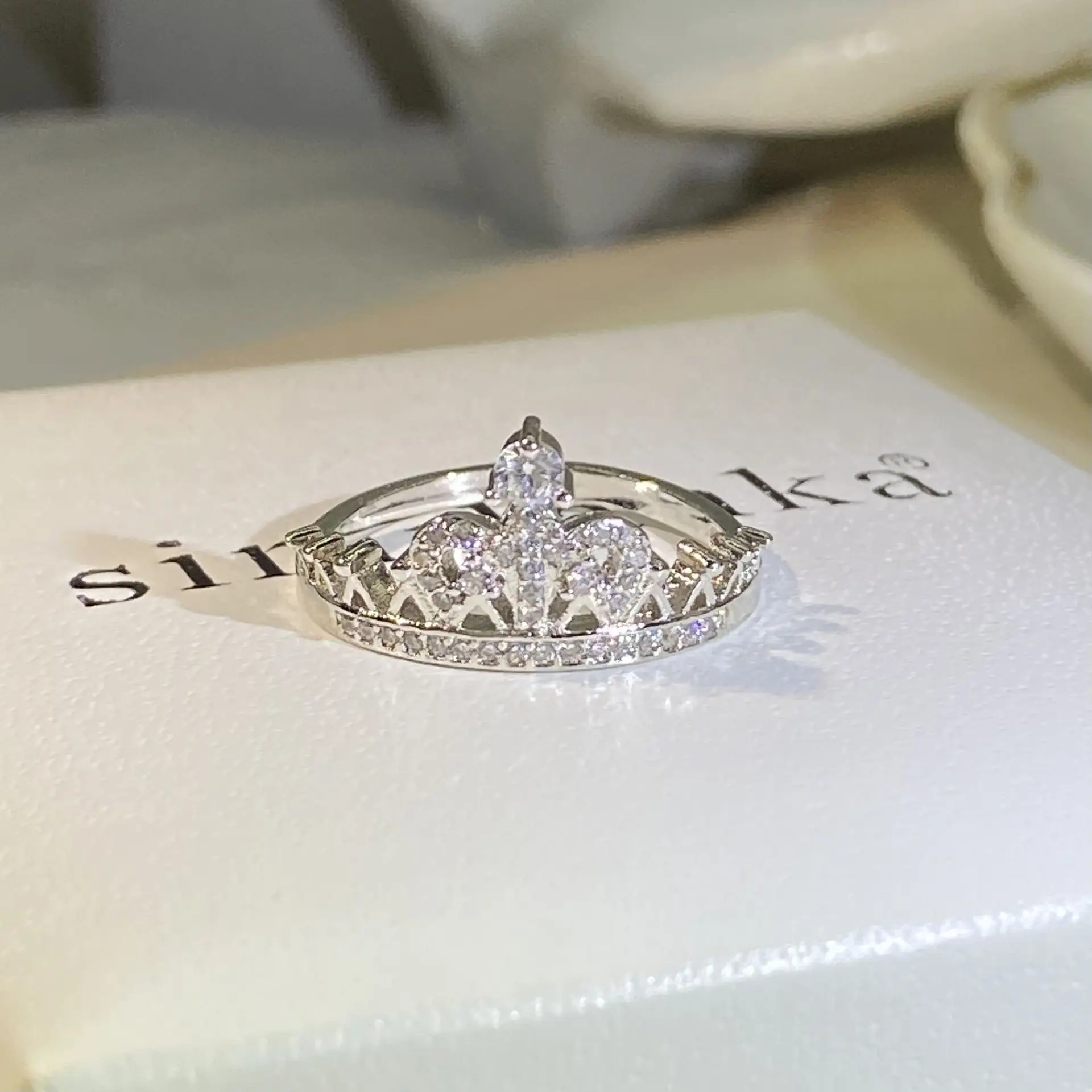 

S925 Серебряное модное роскошное инкрустированное цирконием кольцо из розового золота ювелирные изделия обручальное кольцо ювелирные изделия