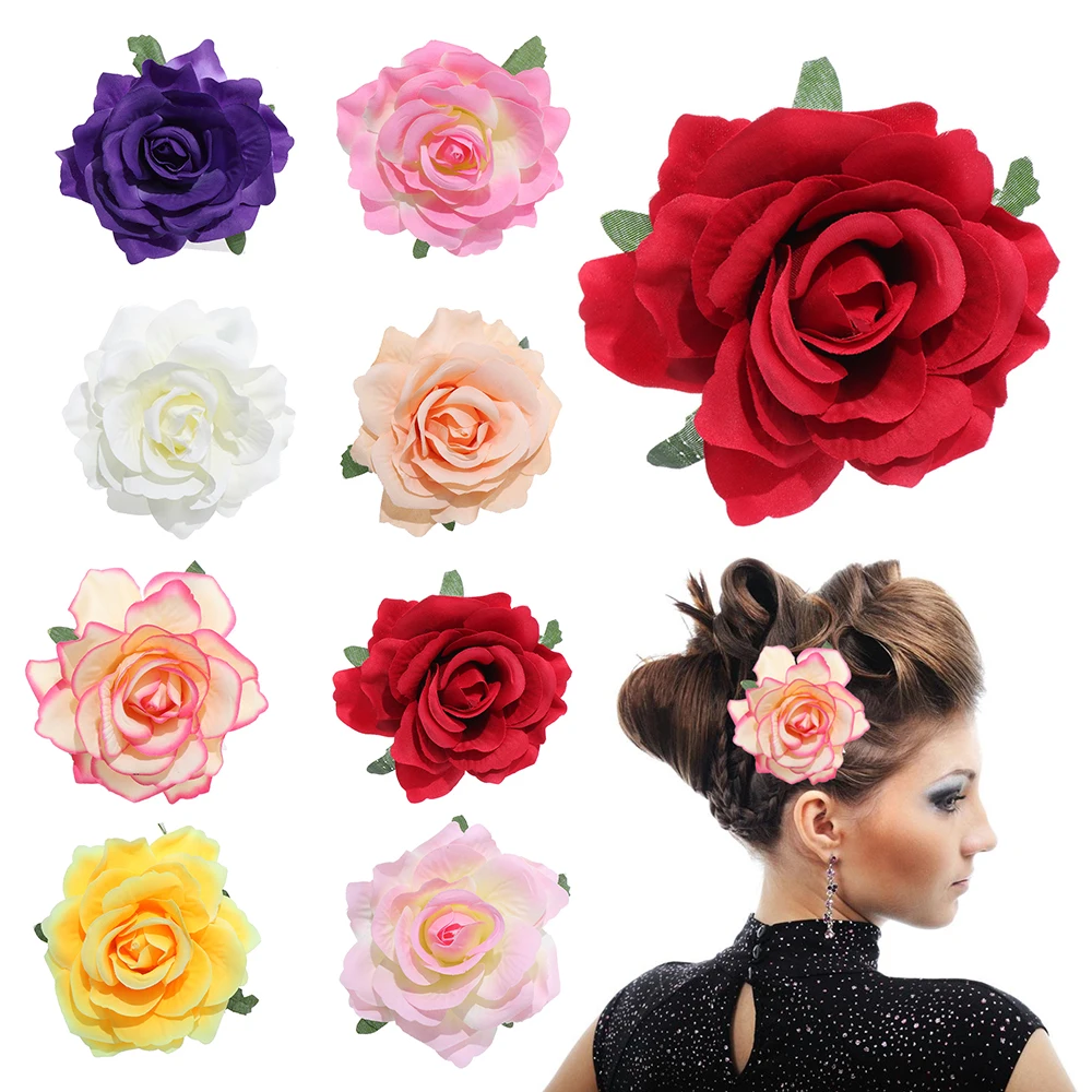 

New Bridal Rose Flower Hairpin Bridesmaid Hair Clip Brooch Brooch Fashion Women Wedding Party Hair Accessories
