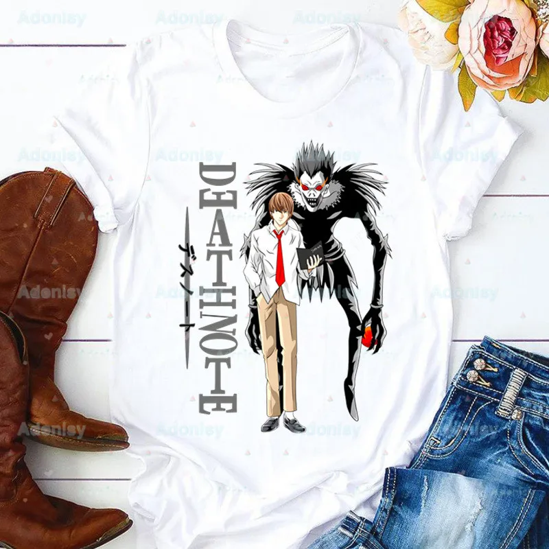 Death Note L Ryuk Summer Shirt Graphic T Shirt Women Tops O-neck Tees Funny Girls Anime Ryuuku Animation Collectable Tshirt