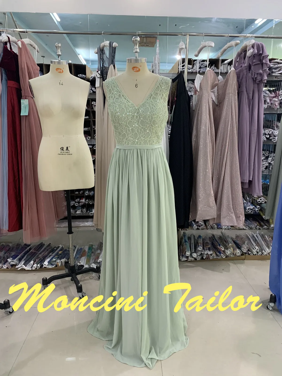 

2023 Зеленое Шифоновое кружевное платье с блестками без рукавов с V-образным вырезом, складками и карманами, настраиваемое модное платье подружки невесты, платье для школьного платья