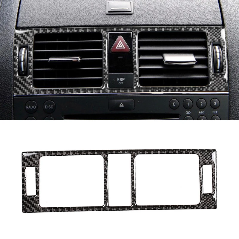 Для Mercedes Benz C Class W204 2007 - 2010 автомобильное углеродное волокно боковое/Центральное
