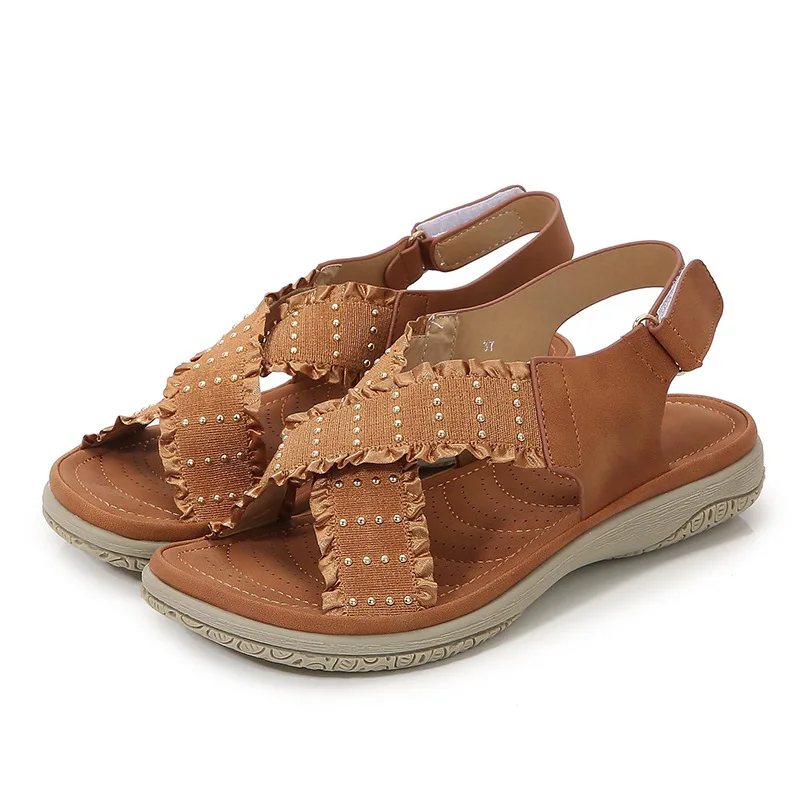 

Summer Women Sandals 2022 Casual Wedges Orthopedic Hollow Out Cross Strap Ladies Shoes Female Fashion Footwear Chaussure Femme
